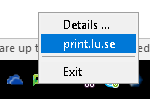 PaperCut menu
